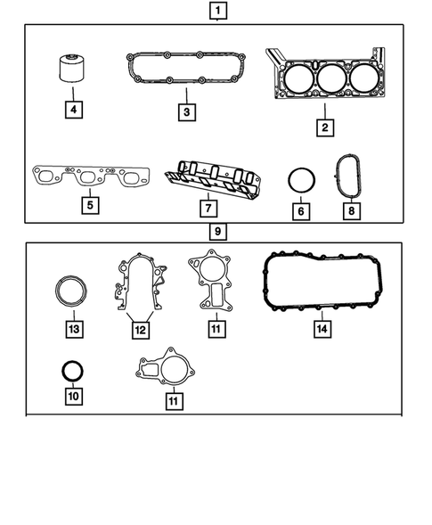 Engine Identification, Service Engines & Engine Service Kits for 2009 Jeep Wrangler #0