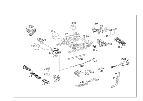 Seat Adjuster for 2011 Mercedes-Benz ML63 AMG #0