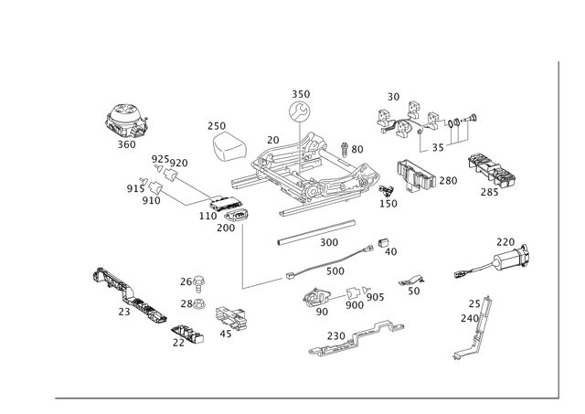 1649108203 - : Parts Kit, Seat Adjustm for Mercedes-Benz Image