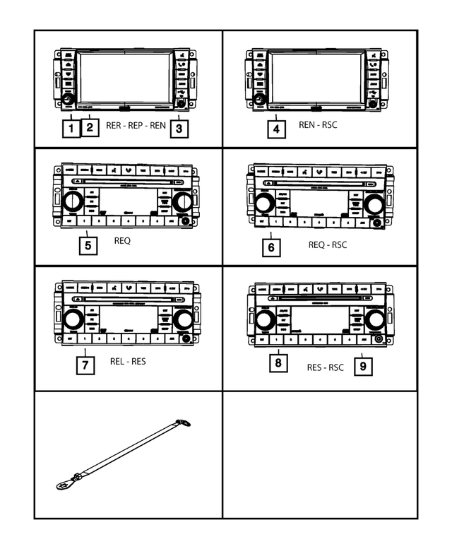 « 5064420AF –  : Am/fm/cd/sdars Radio pour Mopar Image »