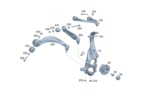 Steering Knuckle and Transverse Control Arm for 2026 Mercedes-Benz EQS 580 #0