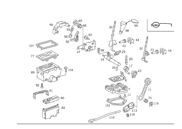2022670137 - Transmission: Bearing Bracket for Mercedes-Benz: 400SE, 400SEL, 500SEC, 500SEL, 500SL, 600SEL, 600SL, C230, C280, C43 AMG, CLK430, E420, E430, ML320, ML430, S420, SL320 Image image