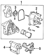 30102PT3A12 - : Distributor Cap for Honda: Accord, Prelude Image
