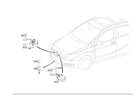 Horn and Outboard Temperature Indicator for 2015 Mercedes-Benz B Electric Drive #0