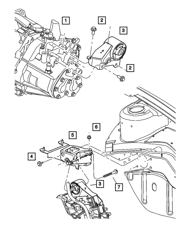 4668526AE - Engine Mounting: Engine Mount Support for Mopar Image image