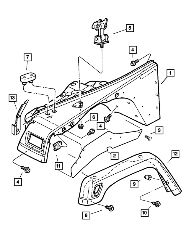 6100583 - Body Sheet Metal Except Doors: Hex Head Bolt And Coned Washer for Mopar Image