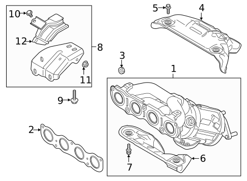 Exhaust Manifold for 2020 Hyundai Accent #0