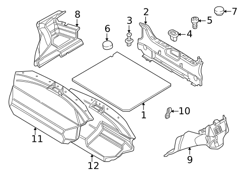 Interior Trim - Rear Body for 1998 BMW Z3 #0