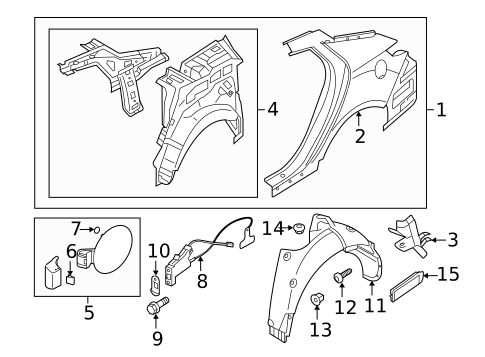 Fuel Door for 2011 Kia Optima #1