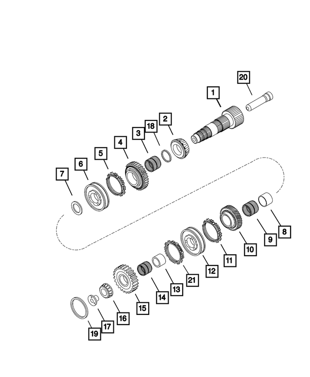 68275198AA - : Counter-Shaft for Mopar Image