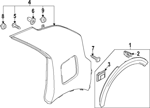Exterior Trim - Quarter Panel for 2023 Kia Niro #0