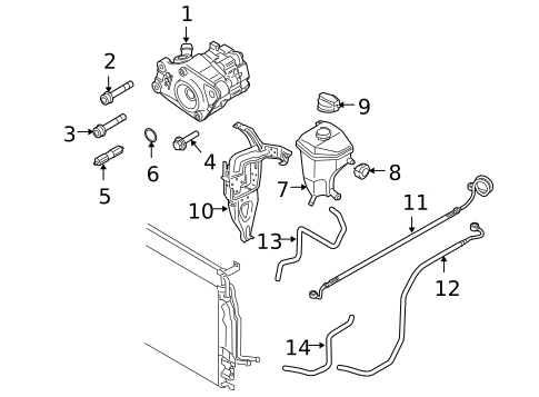 Pump & Hoses for 2009 Audi A8 Quattro #0