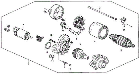 Starter Motor (Mitsuba) for 1993 Honda Prelude #0