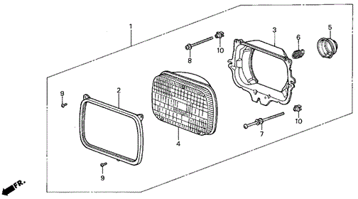 Headlight for 1988 Acura Integra #0