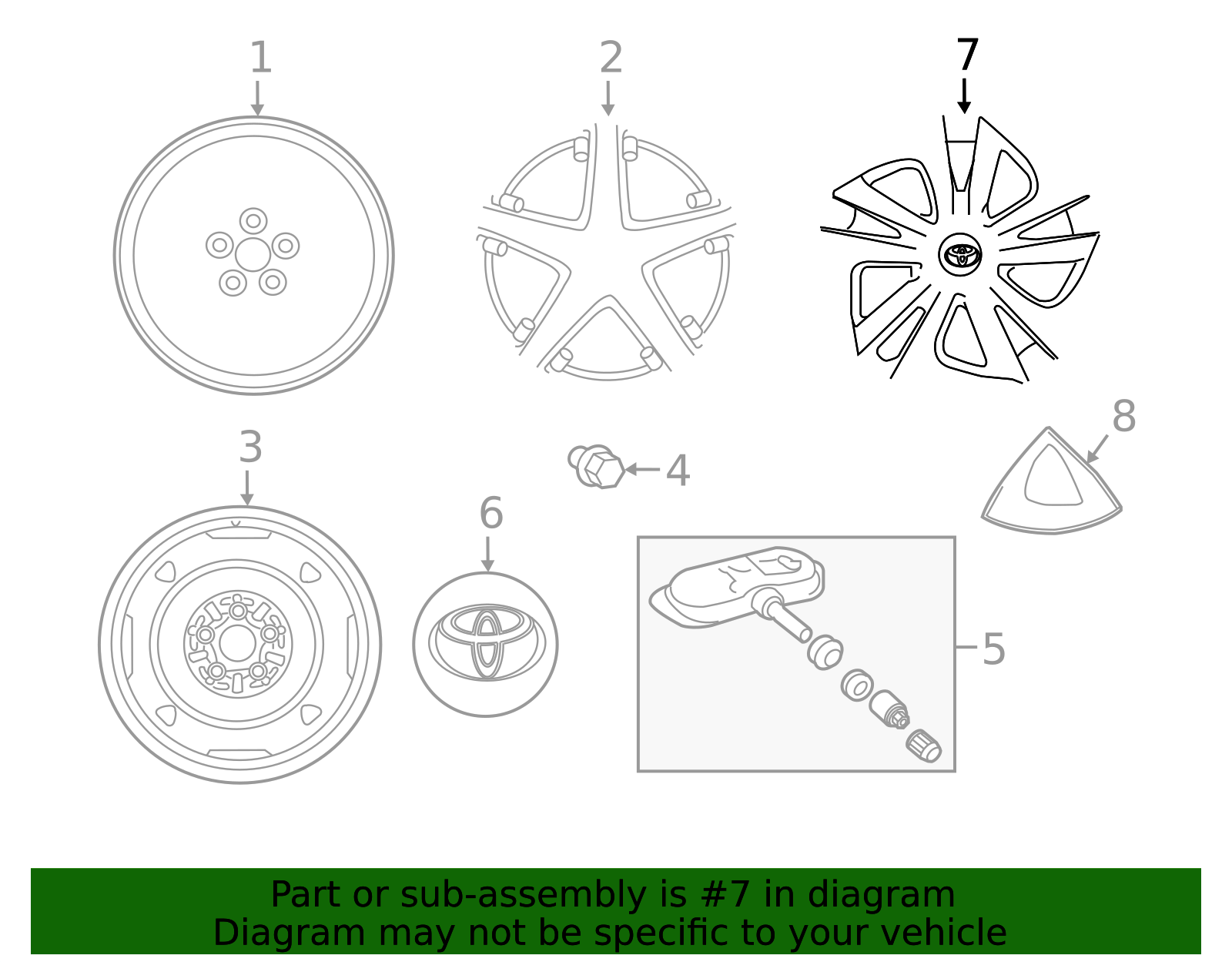 パンプレット 42602-47261 - Wheel Cover 2019-2022 Toyota | Longo Toyota Parts