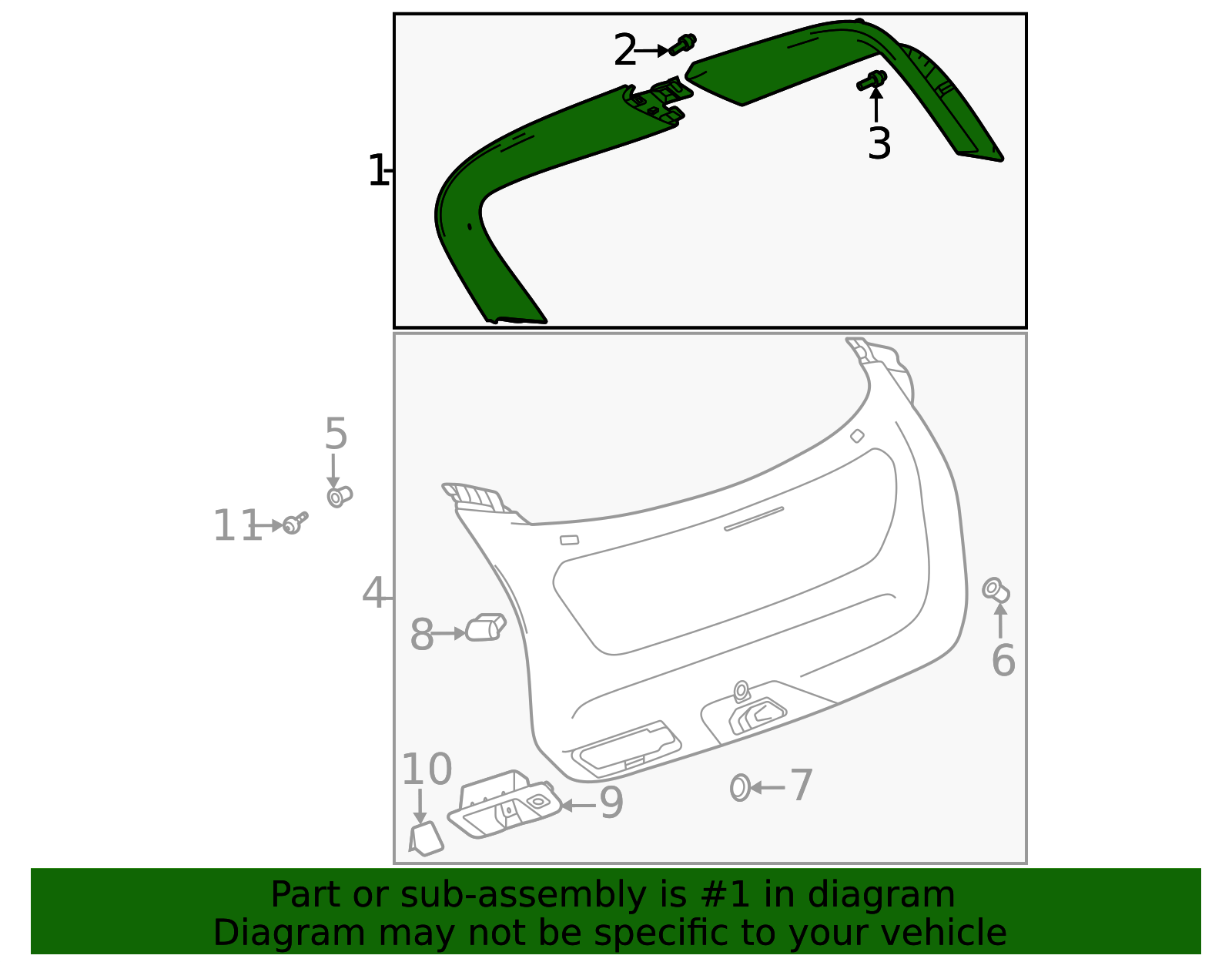 85123732 - High-Quality Upper Gate Trim for 2021-2026 Buick Envision ...