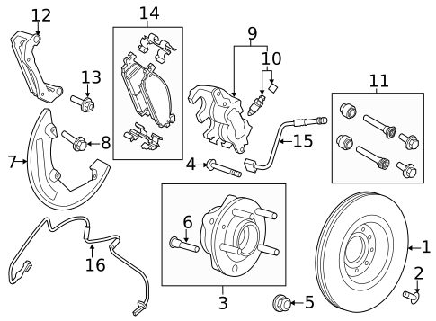 Brake Components for 2010 Lincoln MKT #0