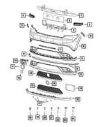 1XV00TZZAB - Frame, Bumper and Fascia: Front Lower Fascia for Dodge: Durango Image