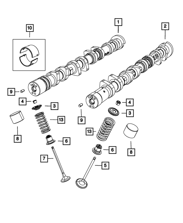 4884725AA - 2.4L Gas; Engine: Valve Spring Retainer for Mopar Image image
