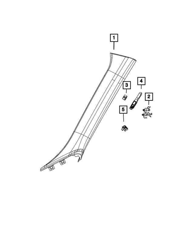 « 68255472AA – Interior Trim : Moulure Agrafe pour Mopar Image »