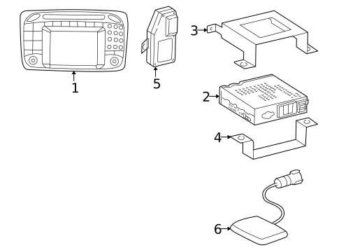 Navigation System Components for 2004 Mercedes-Benz G55 AMG #0