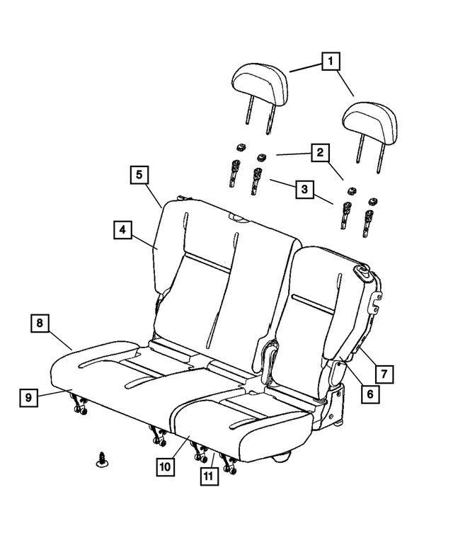 1DN971DAAA - Interior Trim: Headrest Sleeve for Mopar Image