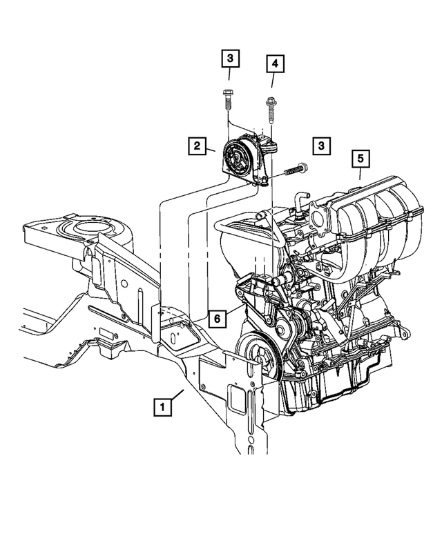 6503119 - Engine Mounting: Hex Head Screw And Washer for Mopar Image