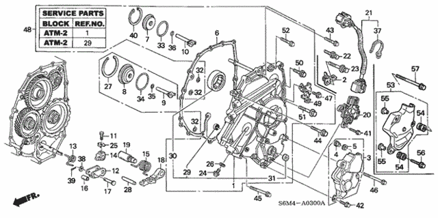 AT Left Side Cover for 2002 Acura RSX #0