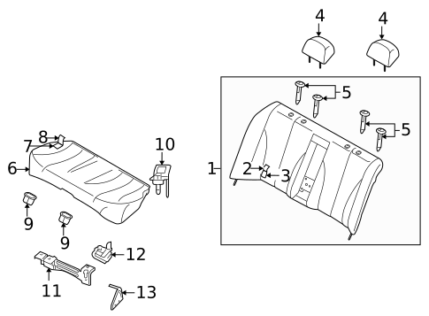 Rear Seat for 2011 Nissan Versa #0