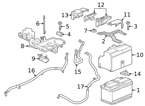 Battery & Related Components for 2018 Buick Regal Sportback #0