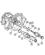 5069053AA - NVG Manual Transaxle 5 Speed: Differential Bearing Cup for Mopar Image