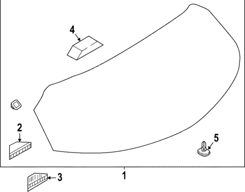 Glass - Lift Gate for 2023 Mazda MX-30 EV #0