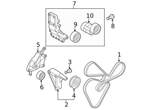 Belts & Pulleys for 2010 Kia Forte #0