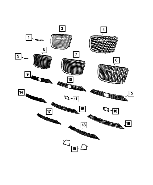 68633642AA - Exterior Ornamentation: Grille Nameplate for Mopar Image