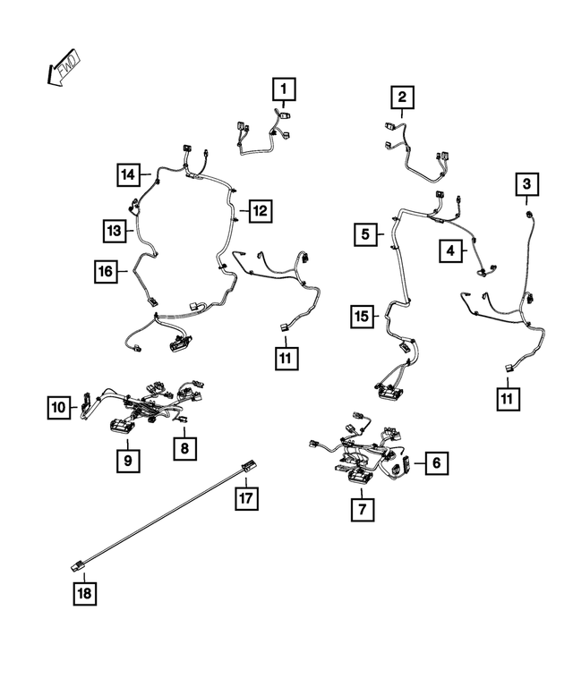 68101093AB - Electrical: Side Air Bag Wiring for Mopar Image image