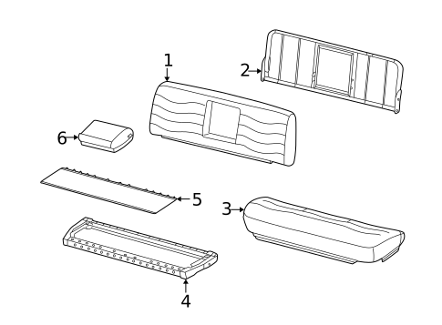 Rear Bench Seat for 2004 Ford F-350 Super Duty #1