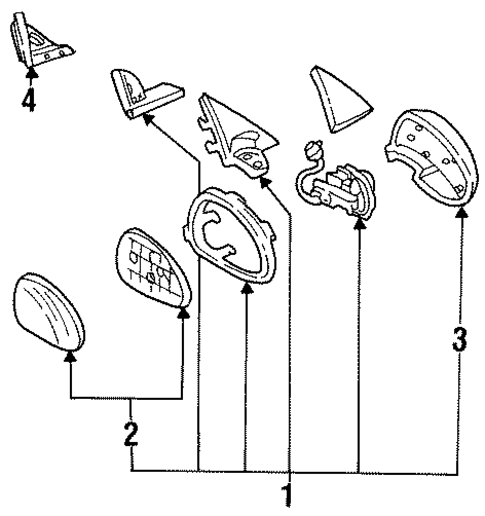 Outside Mirrors for 1995 Honda Civic #0
