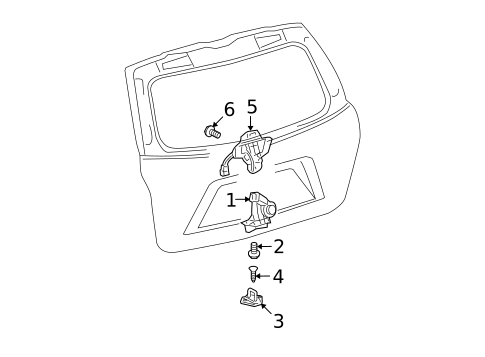 Lock & Hardware for 2013 Toyota Highlander #4