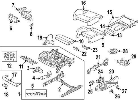 Passenger Seat Components for 2025 Audi A4 Quattro #0