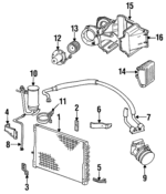 F4TZ19D607B - HVAC: Dehydrator Bracket for Ford Image