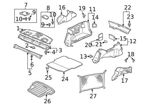 Interior Trim - Rear Body for 2007 Honda Accord #0