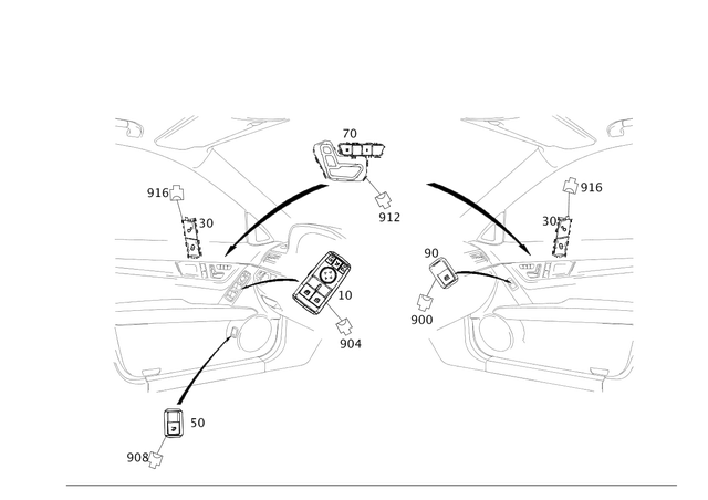 2129059200 - Electrical System: Switch Block for Mercedes-Benz Image image