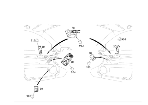 Switch in Front Door Trim for 2013 Mercedes-Benz C 250 #0