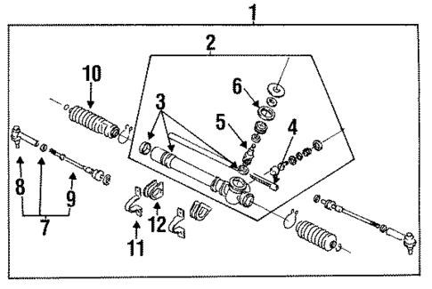 Steering Gear & Linkage for 1989 Nissan Sentra #0