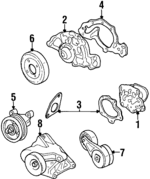 12353643 - Cooling System: Water Pump Gasket Set for Buick: Skylark | Chevrolet: Beretta | Oldsmobile: Achieva, Calais, Cutlass Calais, Cutlass Supreme | Pontiac: Grand Am, Grand Prix Image