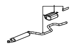 15898239 - Exhaust: Muffler &amp; Pipe for Chevrolet: Malibu Image