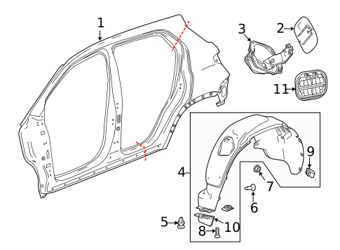 Quarter Panel & Components for 2019 Buick Encore #0