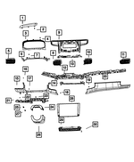 7DM761X8AC - : Radio Bezel for Mopar Image