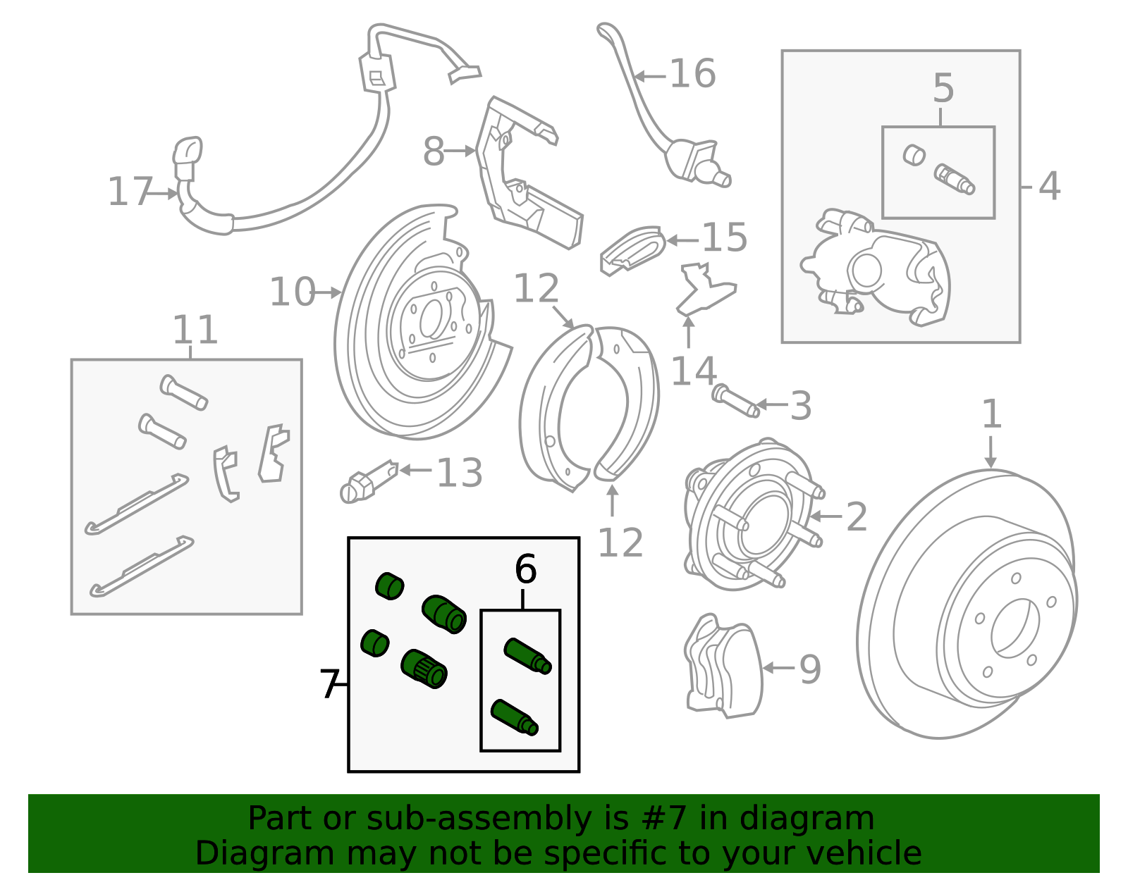 2007-2019 Ford | Caliper Mount Kit | 7L1Z-2C150-B | Walls' Ford Parts