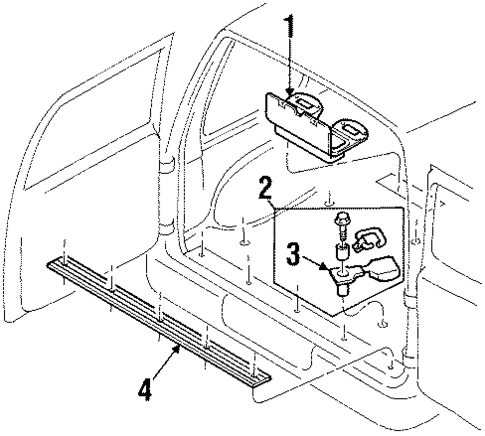 Interior Trim - Rear Body for 2000 Isuzu Trooper #0